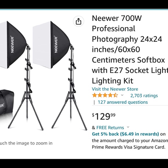 SOLD. Professional Photography Softbox Lighting Kit - Picture 2 of 12